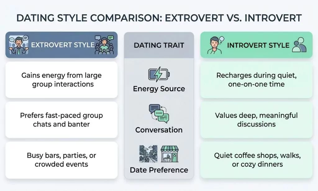 Extrovert vs. Introvert- Dating Style Comparison