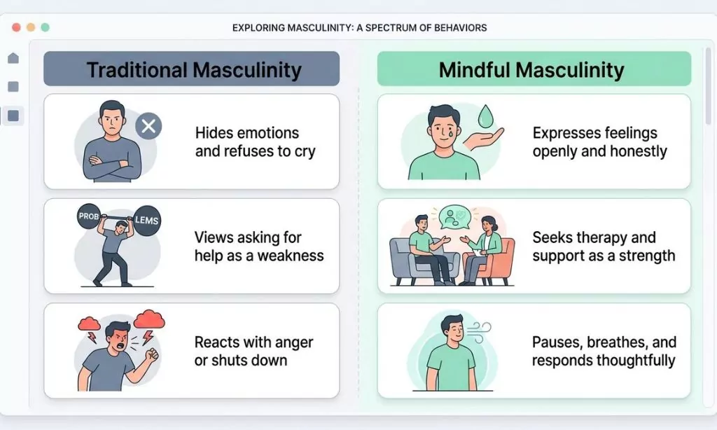 Traditional Masculinity vs Mindful Masculinity